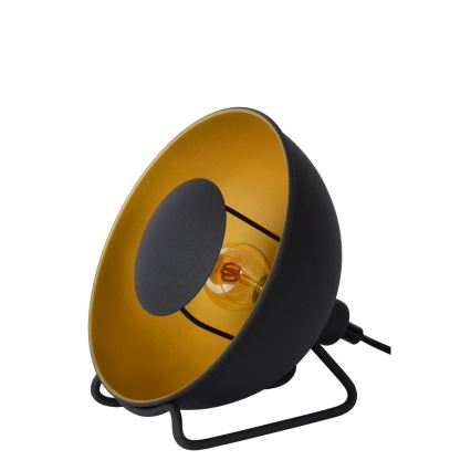 Lucide 05530/20/30 - Stolní lampa ALVARO 1xE14/25W/230V pr. 20 cm černá/zlatá