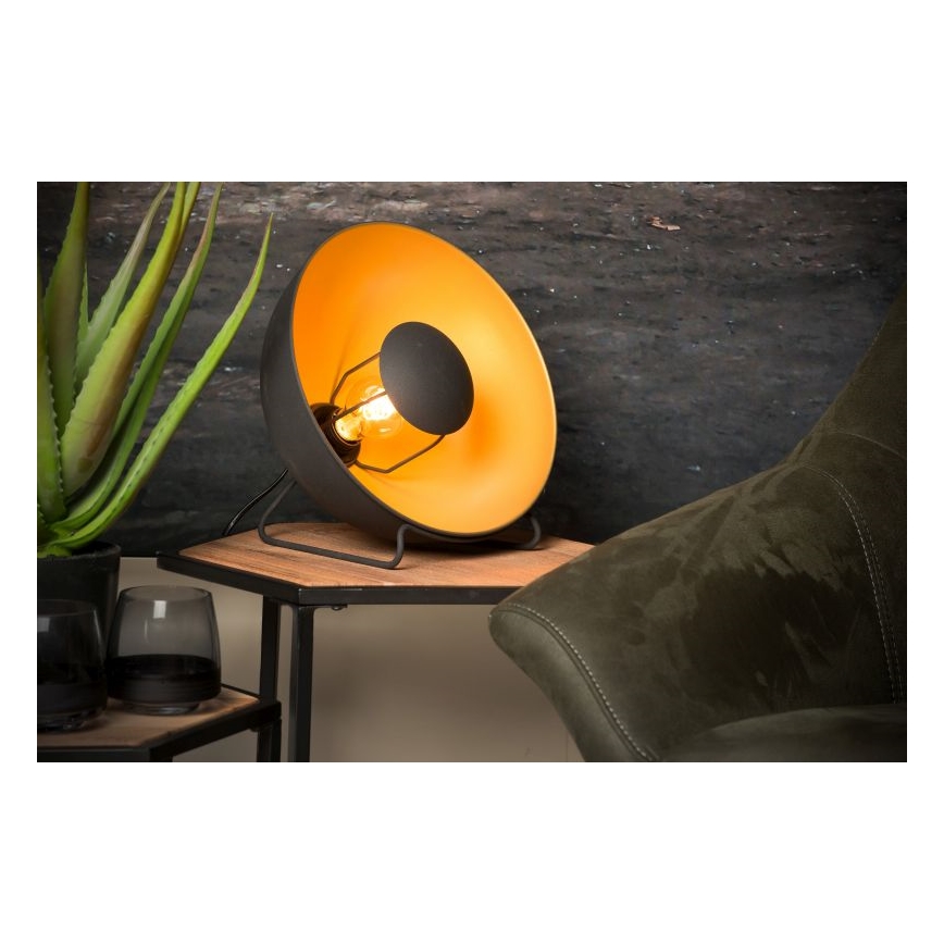 Lucide 05530/31/30 - Stolní lampa ALVARO 1xE27/40W/230V pr. 31 cm černá/zlatá