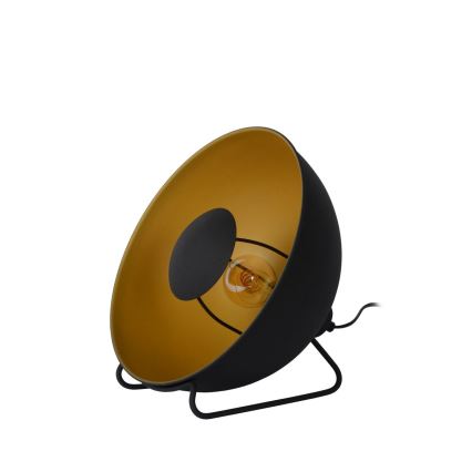 Lucide 05530/31/30 - Stolní lampa ALVARO 1xE27/40W/230V pr. 31 cm černá/zlatá