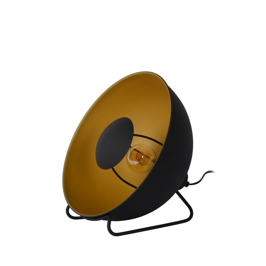 Lucide 05530/31/30 - Stolní lampa ALVARO 1xE27/40W/230V pr. 31 cm černá/zlatá
