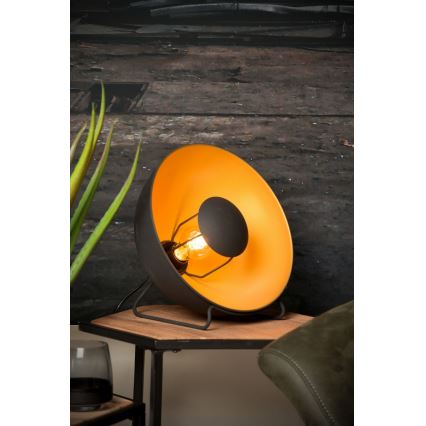Lucide 05530/31/30 - Stolní lampa ALVARO 1xE27/40W/230V pr. 31 cm černá/zlatá