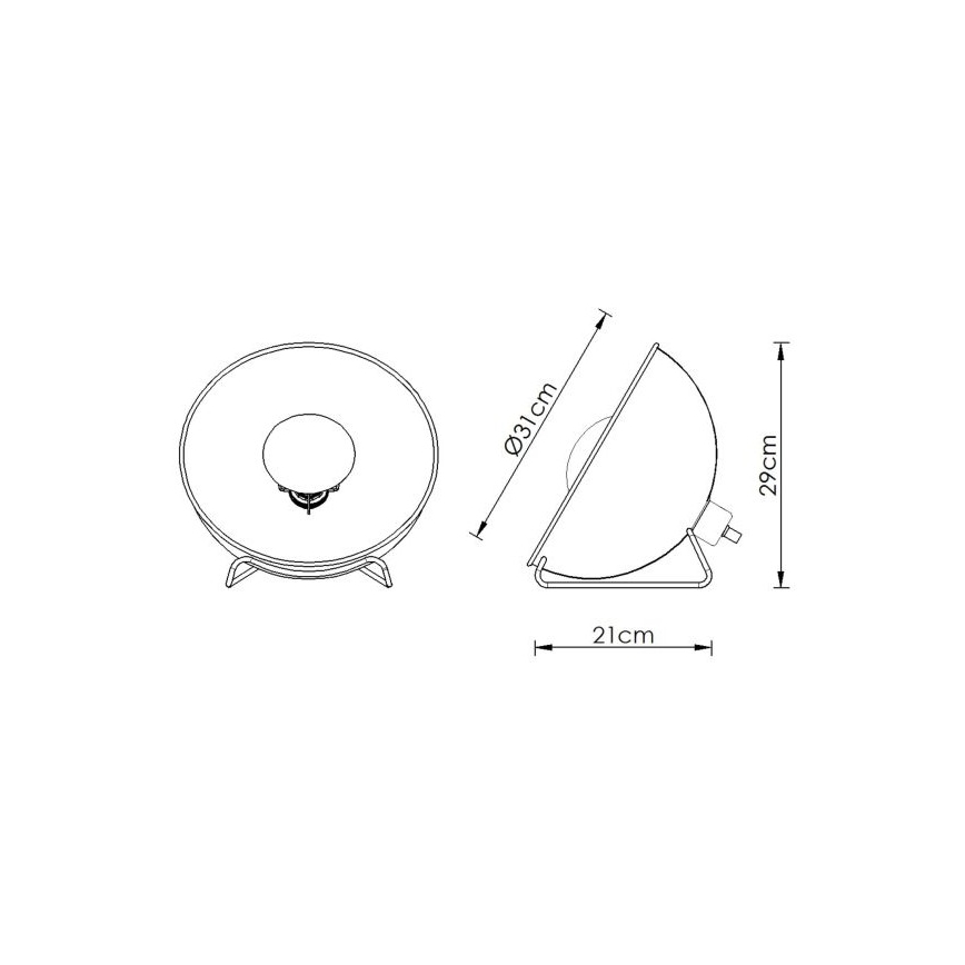 Lucide 05530/31/30 - Stolní lampa ALVARO 1xE27/40W/230V pr. 31 cm černá/zlatá