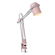 Lucide 05535/01/66 - Dětská stolní lampa s klipem BASTIN 1xE14/25W/230V růžová