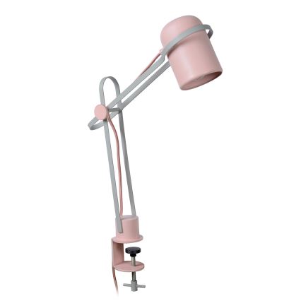 Lucide 05535/01/66 - Dětská stolní lampa s klipem BASTIN 1xE14/25W/230V růžová