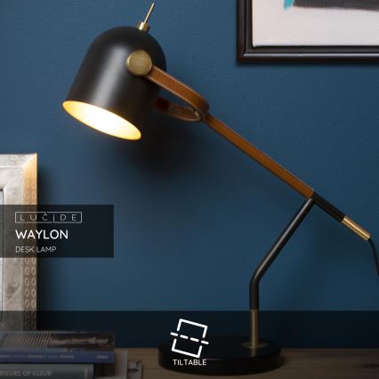 Lucide 05627/01/30 - Stolní lampa WAYLON 1xE27/25W/230V černá