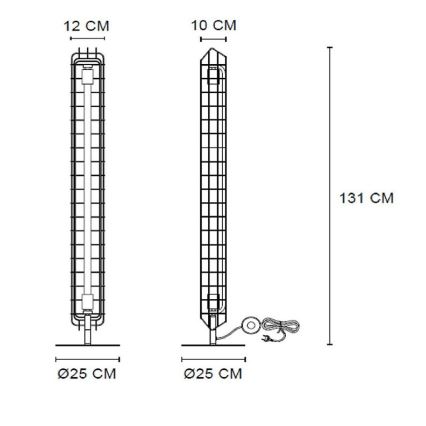 Lucide 05732/02/30 - Stojací lampa LATTICE 2xE27/40W/230V