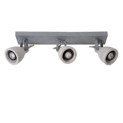 Lucide 05910/15/36 - LED bodové svítidlo CONCRI-LED 3xGU10/5W/230V šedé