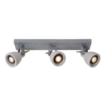 Lucide 05910/15/36 - LED Stmívatelné bodové svítidlo CONCRI-LED 3xGU10/5W/230V šedá