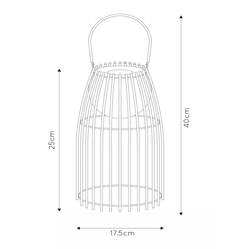 Lucide 06801/01/30 - LED Stmívatelná dotyková lampa FJARA LED/0,3W/3,7V USB IP44 680 mAh