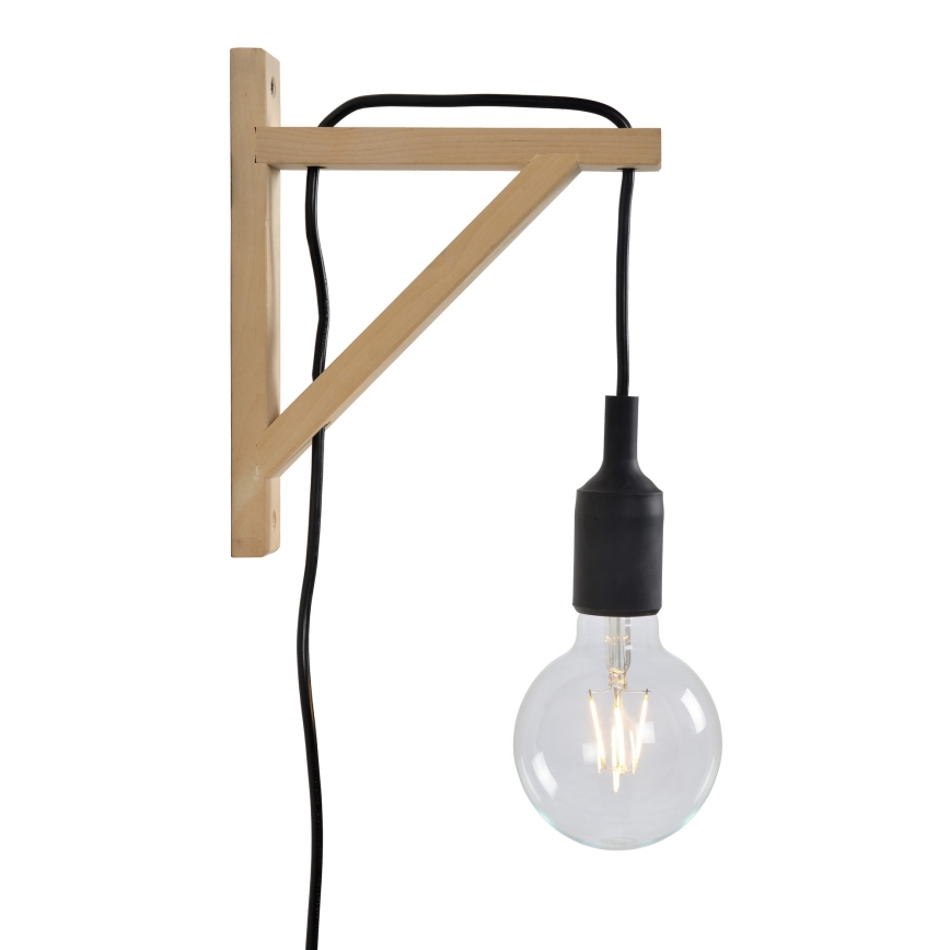 Lucide 08208/01/30 - Nástěnné svítidlo FIX WALL 1xE27/60W/230V černá