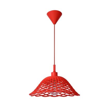 Lucide 08409/37/32 - Závěsné svítidlo CORTI 1xE27/60W/230V červené
