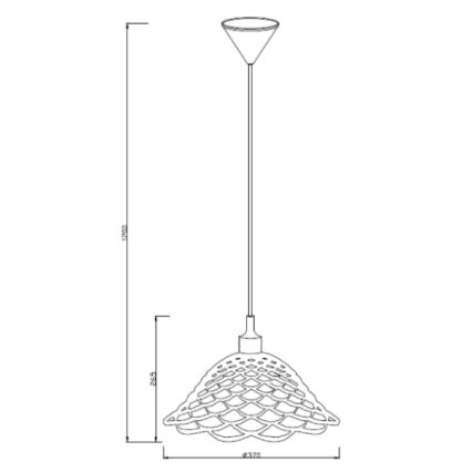 Lucide 08409/37/32 - Závěsné svítidlo CORTI 1xE27/60W/230V červené