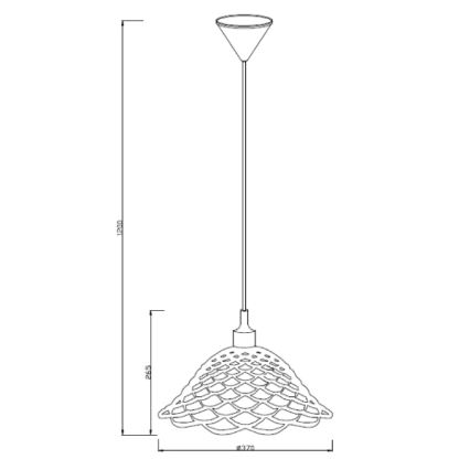 Lucide 08409/37/85 - Závěsné svítidlo CORTI 1xE27/60W/230V zelené