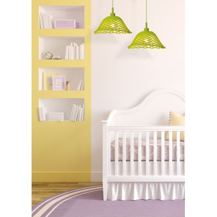 Lucide 08409/37/85 - Závěsné svítidlo CORTI 1xE27/60W/230V zelené