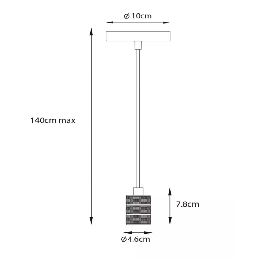 Lucide 08426/01/02 - Napájecí kabel JOVA 1xE27/60W/230V