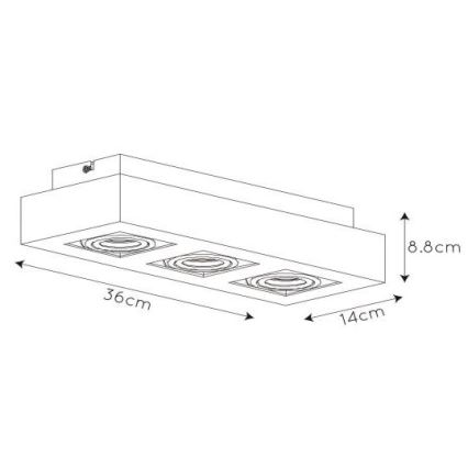 Lucide 09119/16/30 - LED Stmívatelné bodové svítidlo XIRAX 3xGU10/5W/230V