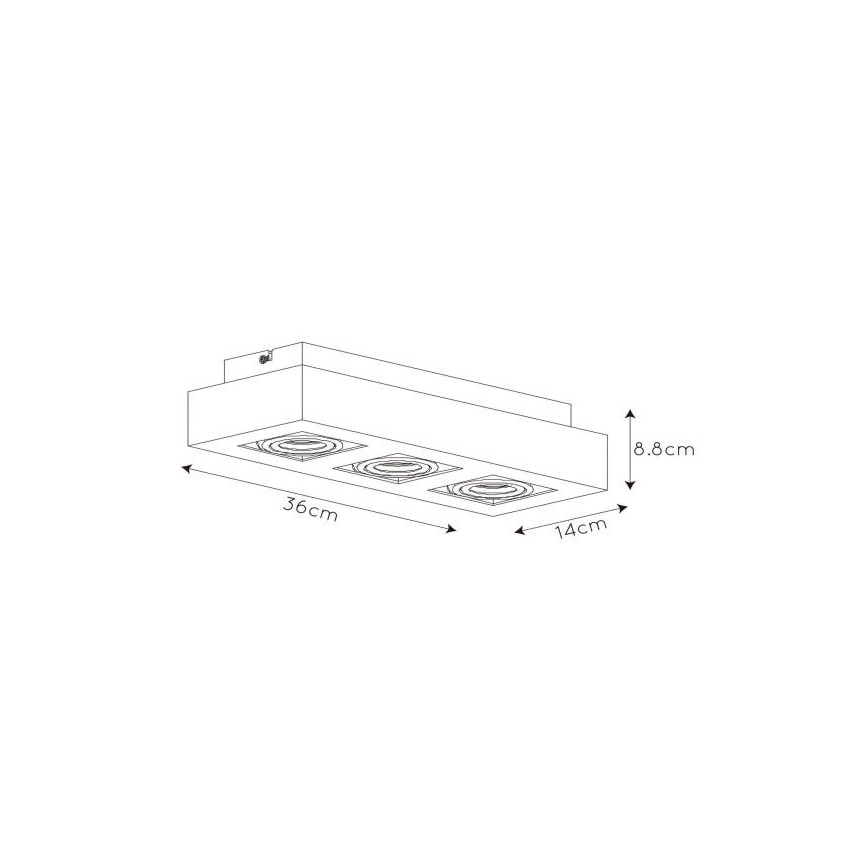 Lucide 09119/16/30 - LED Stmívatelné bodové svítidlo XIRAX 3xGU10/5W/230V