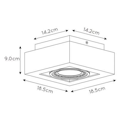 Lucide 09120/12/30 - LED Stmívatelné bodové svítidlo ZEFIX 1xGU10/12W/230V černá