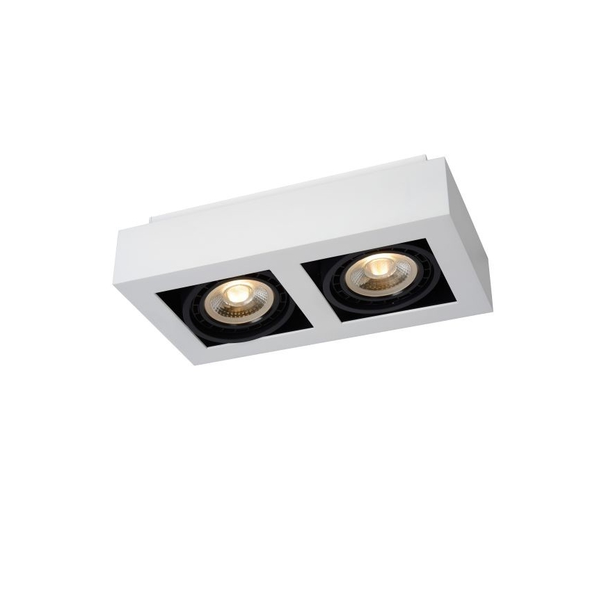 Lucide 09120/24/31 - LED Stmívatelné bodové svítidlo ZEFIX 2xGU10/12W/230V bílá