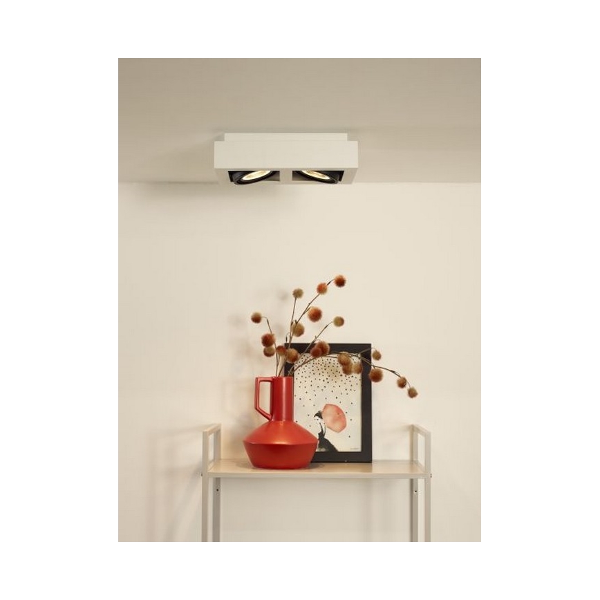 Lucide 09120/24/31 - LED Stmívatelné bodové svítidlo ZEFIX 2xGU10/12W/230V bílá