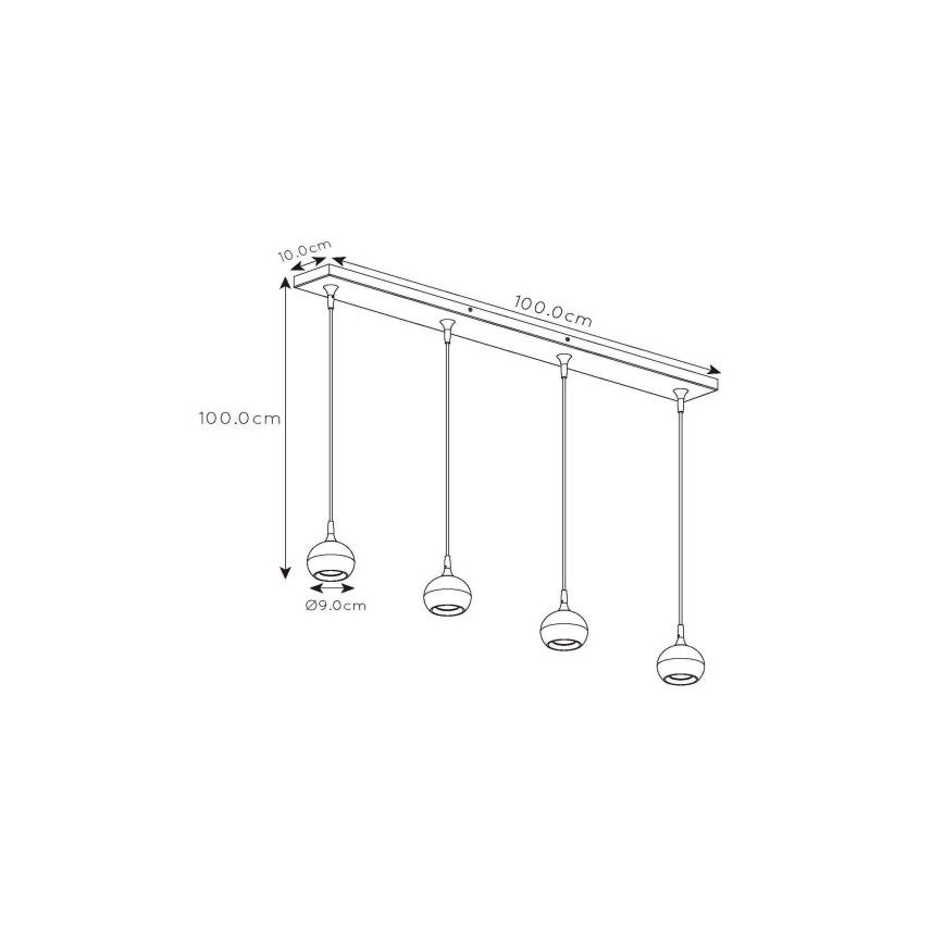 Lucide 09434/04/31 - Lustr na lanku FAVORI 4xGU10/5W/230V bílá