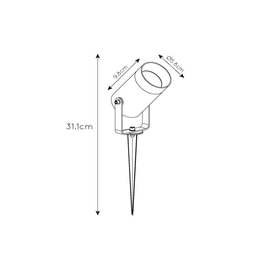 Lucide 09832/01/30 - Venkovní bodové svítidlo TAYLOR 1xGU10/50W/230V IP65