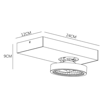 Lucide 09920/10/31 - LED Stmívatelné bodové svítidlo NENAD AR111 1xG53/10W/230V