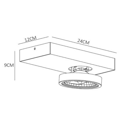 Lucide 09920/10/36 - LED Stmívatelné bodové svítidlo NENAD AR111 1xG53/10W/230V