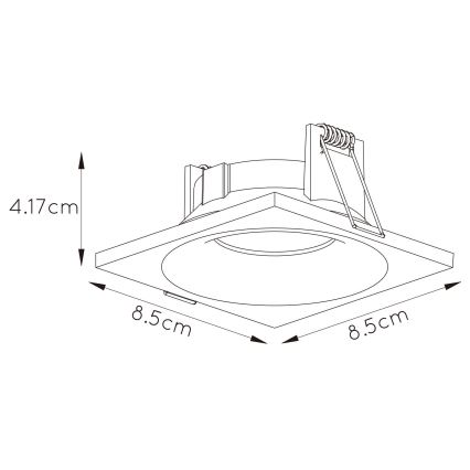 Lucide 09924/01/31 - Koupelnové podhledové svítidlo ZIVA 1xGU10/50W/230V IP44 bílá
