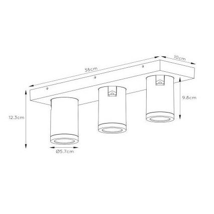 Lucide 09930/15/31 - LED Stmívatelné koupelnové bodové svítidlo TAYLOR 3xGU10/5W/230V IP44
