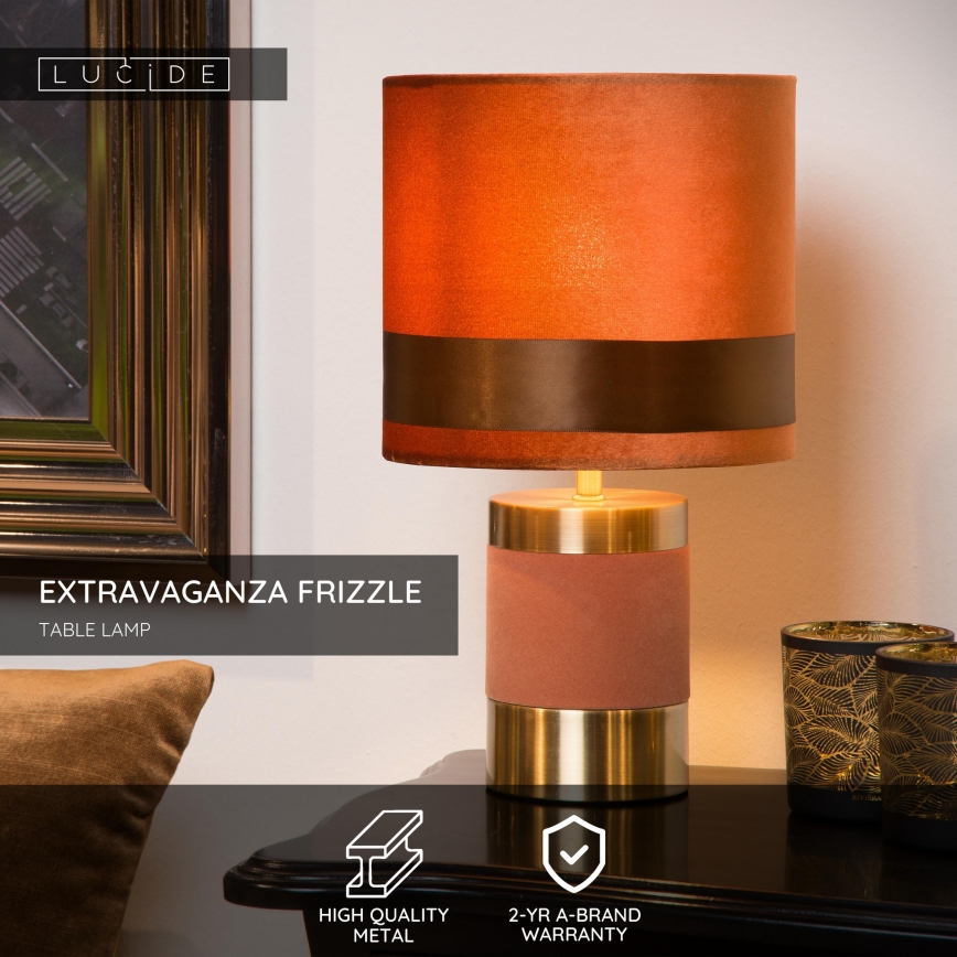 Lucide 10500/81/43 - Stolní lampa EXTRAVAGANZA FRIZZLE 1xE14/40W/230V hnědá