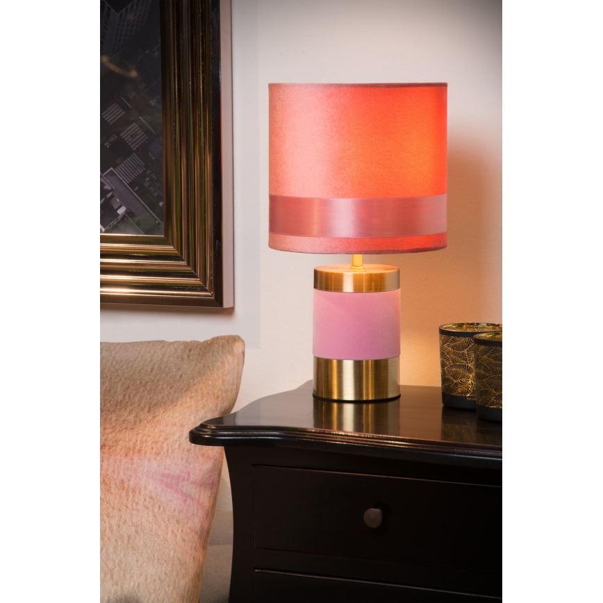 Lucide 10500/81/66 - Stolní lampa EXTRAVAGANZA FRIZZLE 1xE14/40W/230V růžová