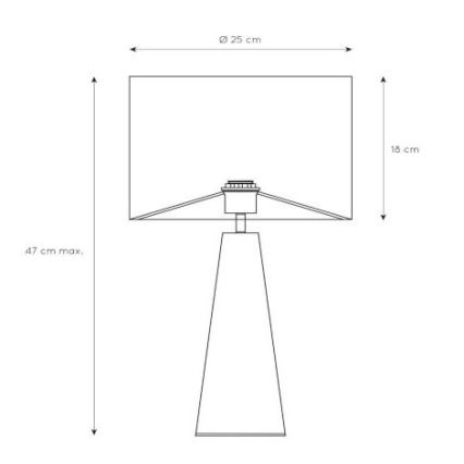 Lucide 10501/81/30 - Stolní lampa VELVET 1xE27/40W/230V