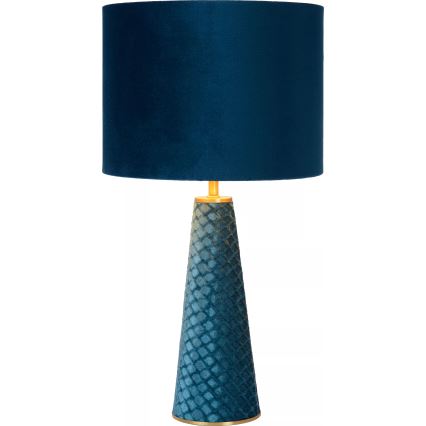Lucide 10501/81/37 - Stolní lampa EXTRAVAGANZA VELVET 1xE27/60W/230V modrá