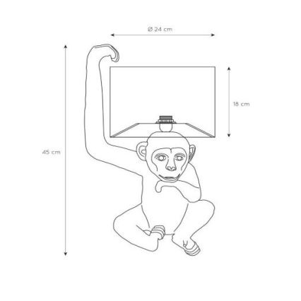 Lucide 10502/81/30 - Stolní lampa CHIMP 1xE14/40W/230V 45cm