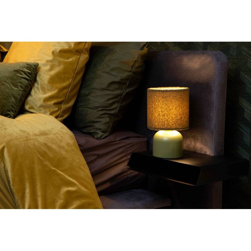 Lucide 10516/01/33 - Stolní lampa WOOLLY 1xE14/40W/230V zelená