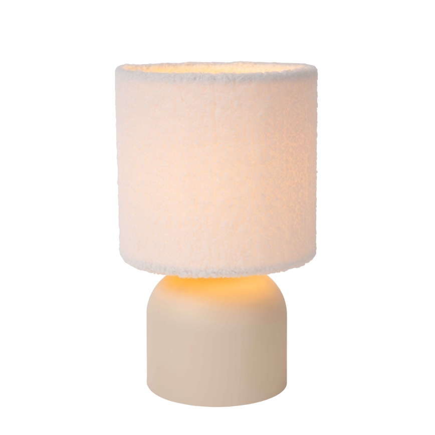 Lucide 10516/01/38 - Stolní lampa WOOLLY 1xE14/40W/230V krémová