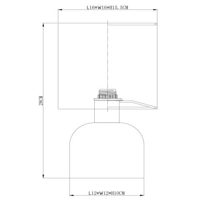 Lucide 10516/01/44 - Stolní lampa WOOLLY 1xE14/40W/230V oranžová