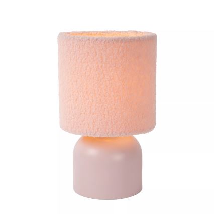 Lucide 10516/01/66 - Stolní lampa WOOLLY 1xE14/40W/230V růžová