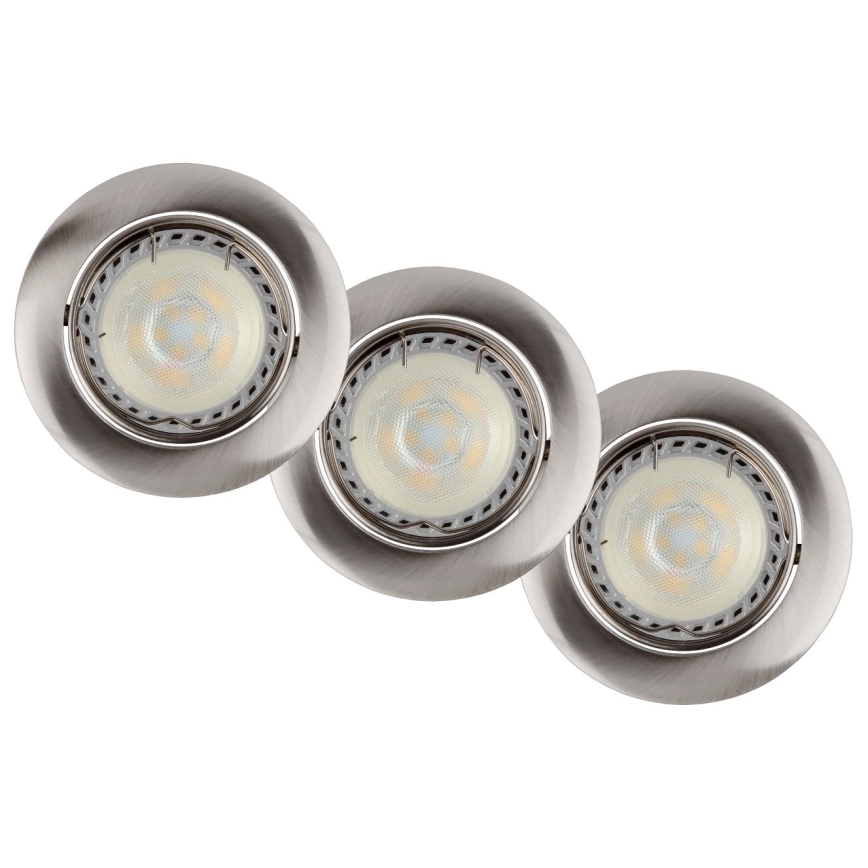 Lucide 11001/15/12 - SADA 3x LED podhledové svítidlo FOCUS 3xGU10/5W/230V chrom kulaté