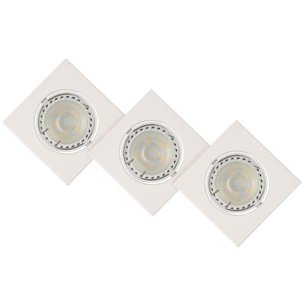 Lucide 11002/15/31 - SADA 3x LED podhledové svítidlo FOCUS 3xGU10/5W/230V bílé hranaté