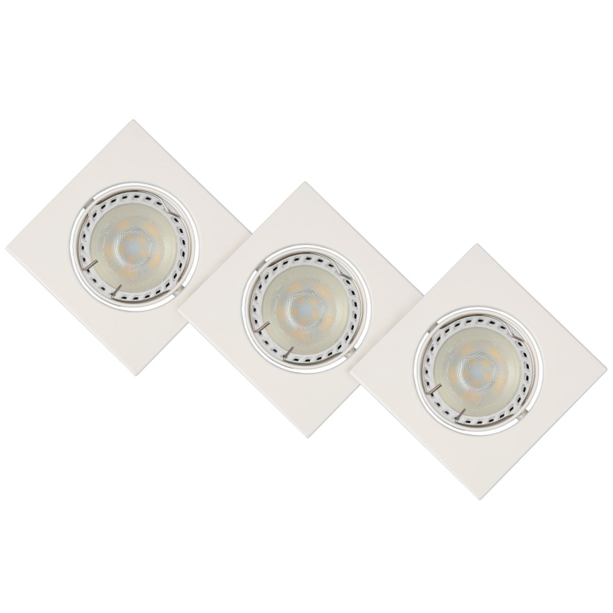 Lucide 11002/15/31 - SADA 3x LED podhledové svítidlo FOCUS 3xGU10/5W/230V bílé hranaté