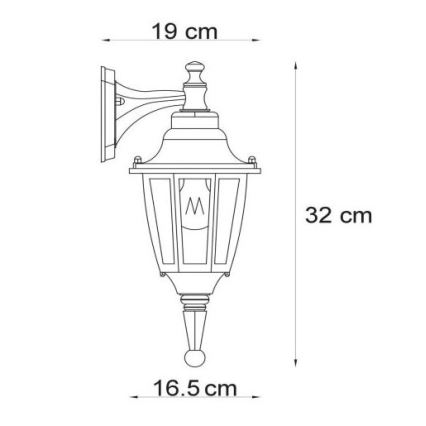 Lucide 11833/01/30 - Venkovní nástěnné svítidlo TIRENO 1xE27/60W/230V IP44