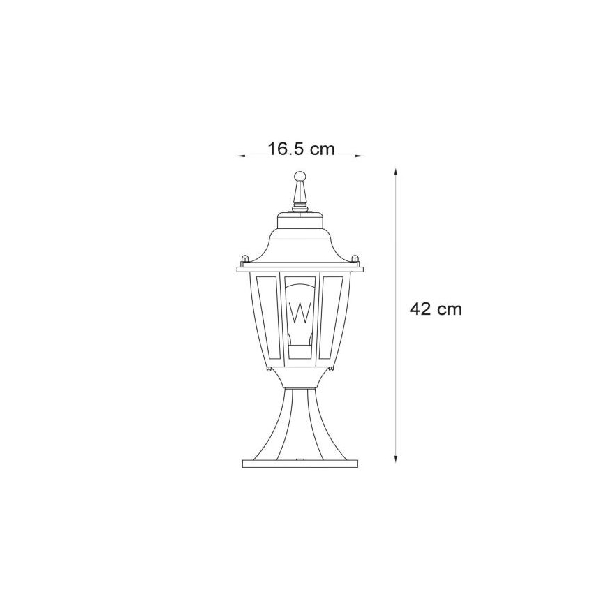 Lucide 11834/01/30 - Venkovní lampa TIRENO 1xE27/60W/230V černá IP44