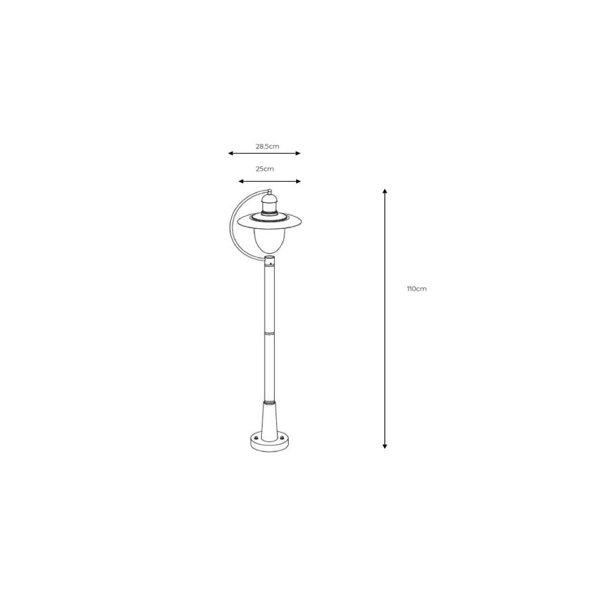 Lucide 11873/01/30 - Venkovní lampa ARUBA 1xE27/60W/230V IP44