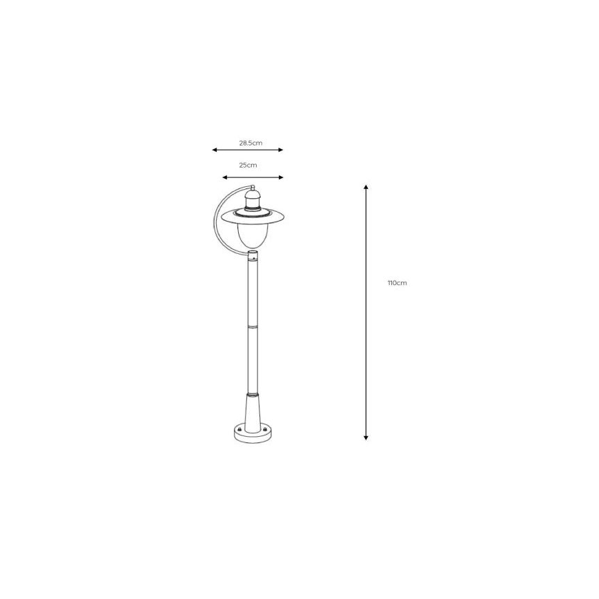 Lucide 11873/01/97 - Venkovní lampa ARUBA 1xE27/60W/230V IP44