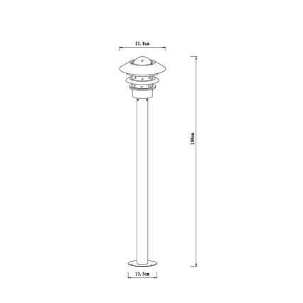 Lucide 11874/99/12 - Venkovní lampa ZICO 1xE27/60W/230V IP44