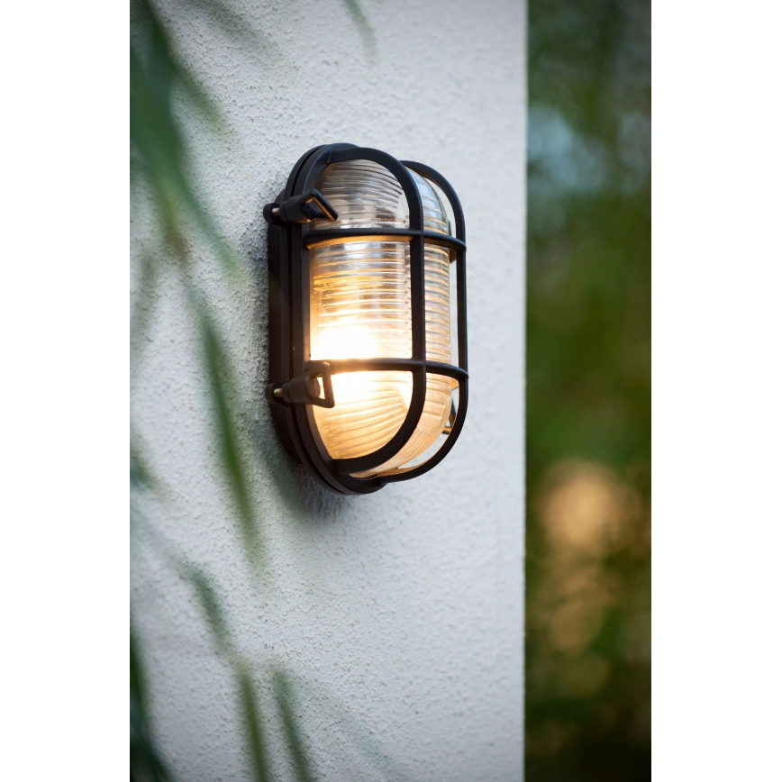 Lucide 11891/20/30 - Venkovní nástěnné svítidlo DUDLEY 1xE27/40W/230V IP65 černá