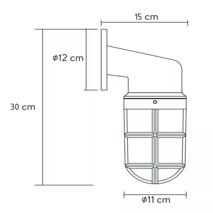 Lucide 11892/01/02 - Venkovní nástěnná lampa DUDLEY 1xE27/40W/230V IP44 zlatá