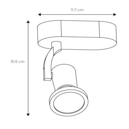 Lucide 11903/05/31 - LED bodové svítidlo JASTER-LED 1xGU10/5W/230V bílé